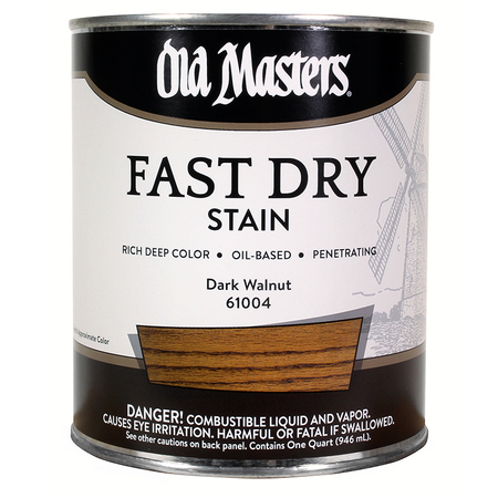 OLD MASTERS 1 Qt Dark Walnut Oil-Based Fast Dry Wood Stain 61004